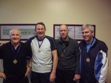 L to R: Runners Up Gerry & John; Winners John & Dave